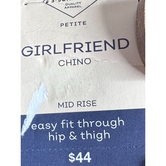 St John Bay Girlfriend Chino Mid Rise Pants Plum Casual Workwear 14P New Holiday - Picture 3 of 9